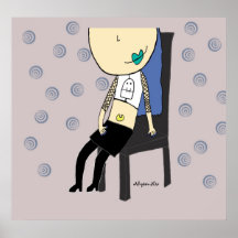 Girl in the Chair Poster