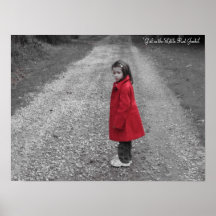 Girl in the Little Red Jacket Print