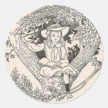 Girl in Tree Stickers