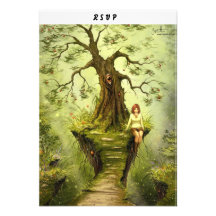 Girl in Trees Custom Invites