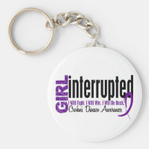 Girl Interrupted 1 Crohn's Disease Keychain