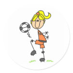 Girl Juggling Soccer Ball Sticker