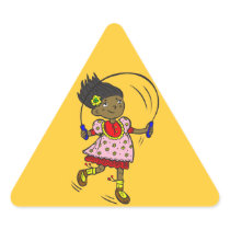 Girl Jumping Rope Stickers