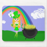 Girl Leprechaun 1 mousepads