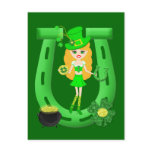 Girl Leprechaun 1 Postcard