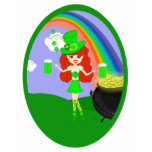 Girl Leprechaun 2 With Rainbow t-shirts