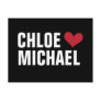 girl loves boy - heart with names (black/red)