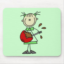 Girl Mixing Batter T-shirts and Gifts Mouse Pads