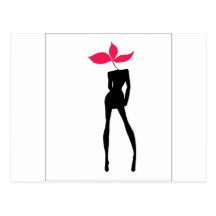 Girl  model Flower Postcards