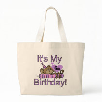 Girl Monkey 6th Birthday Tshirts and Gifts Canvas Bag