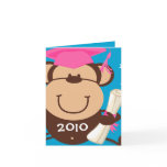 Girl Monkey Graduate Custom cards