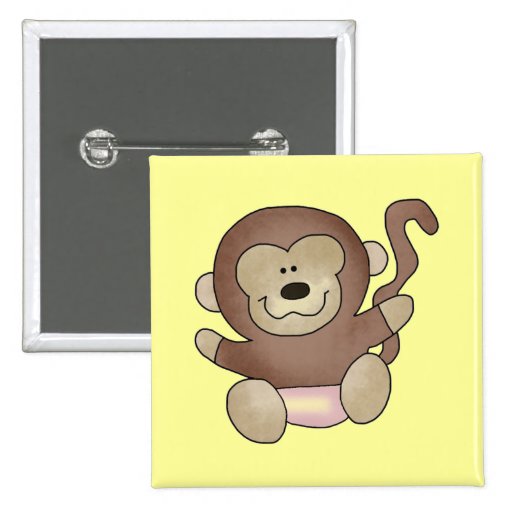 Girl Monkey Tshirts and Gifts Pins