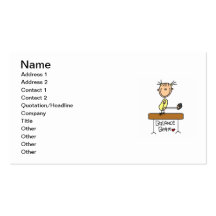Girl on Balance Beam Business Card Templates