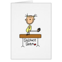 Girl on Balance Beam Card
