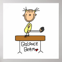 Girl on Balance Beam Posters