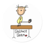 Girl on Balance Beam stickers