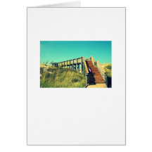 Girl on boardwalk, Florida Gulf Coast Beach Card
