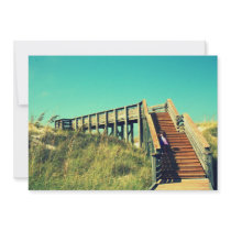 Girl on boardwalk, Florida Gulf Coast Beach Personalized Announcement