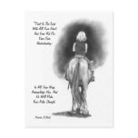 Girl On Horse, Pencil Art: Bible Verse: Proverbs Post Cards