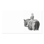 Girl on Horseback Business Card Pencil Art