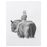GIRL ON HORSEBACK: PENCIL ART: REALISM flyers