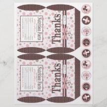 Girl Party Favour Box Template B Personalised Flyer