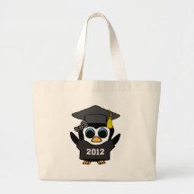 Girl Penguin Black & White 2012 Grad Bags