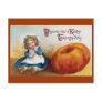 Girl Perplexed by Giant Pumpkin Vintage Postcards