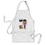 Girl Pirate with Treasure and Flag Apron