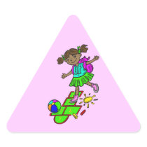 Girl Playing Hopscotch