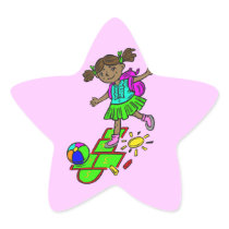 Girl Playing Hopscotch