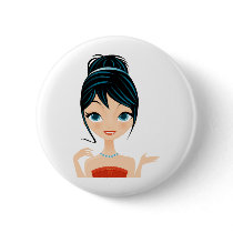 girl portrait buttons