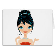 girl portrait cards