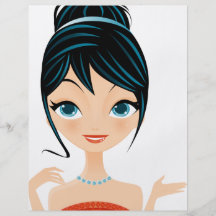 girl portrait full color flyer
