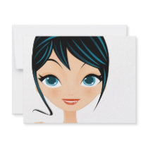girl portrait invitations
