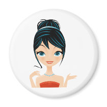 girl portrait magnets