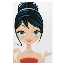 girl portrait stationery