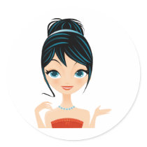girl portrait stickers