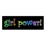 girl power bookmark business cards
