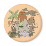 Girl Prehistoric Life magnets
