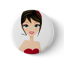 girl presenting buttons