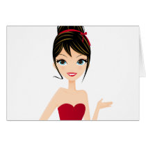 girl presenting cards