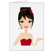 girl presenting cards