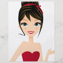 girl presenting custom flyer