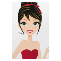 girl presenting stationery