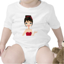 girl presenting t-shirts