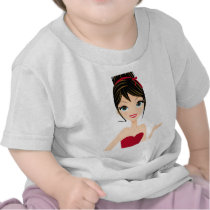 girl presenting t-shirts