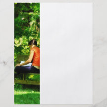 Girl Reading in Park Flyer Design