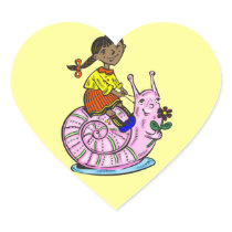 Girl Riding A Snail