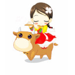 girl riding cow t-shirts